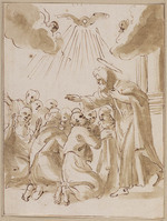 K IX 050
<br/>
Paulus zegent twaalf gedoopte discipelen
<br/>
<em>Carracci, Annibale (1560-1609) - kopie naar</em>